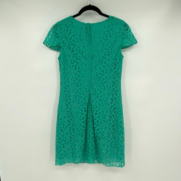 Lilly Pulitzer Women's Green Metallic Jungle Lace Mini Erica Dress Size Medium - Picture 4 of 10